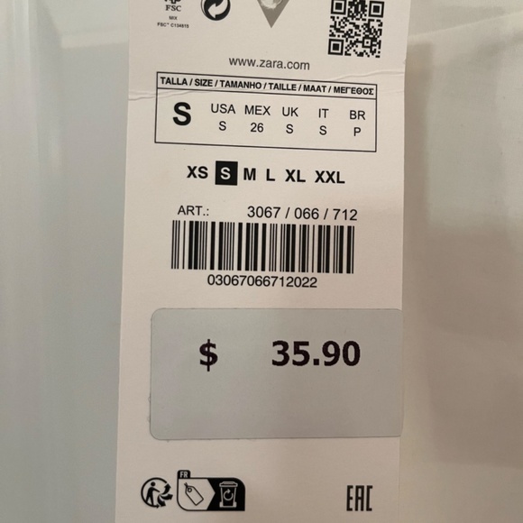 ZARA Linen Blend Open Back Top - White - Picture 4 of 4